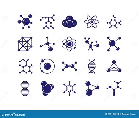 Atom Chemistry Molecule Laboratory Icons Flat And Line Filled Icon