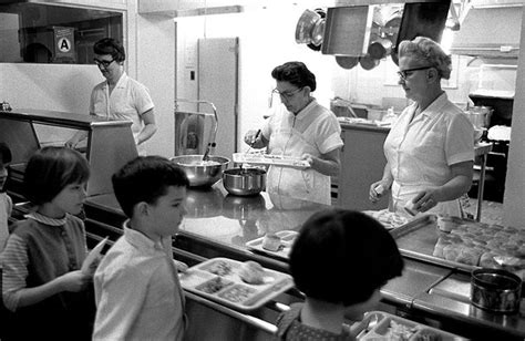 A School Cafeteria In The 1960s School Cafeteria Vintage School