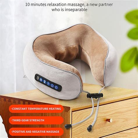 Electric U Shaped Pillow Neck Massager Usb Charging Portable Neck Shoulder Cervical Relaxing