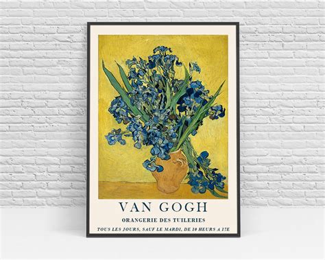 Irises By Van Gogh Van Gogh Poster Van Gogh Art Print Etsy