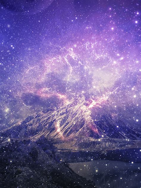 Purple Starry Sky Background Material Wallpaper Image For Free Download