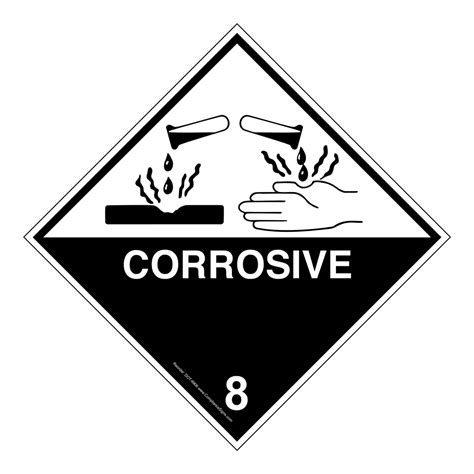 Dot Corrosive Sign Dot 9906 Hazardous Loads