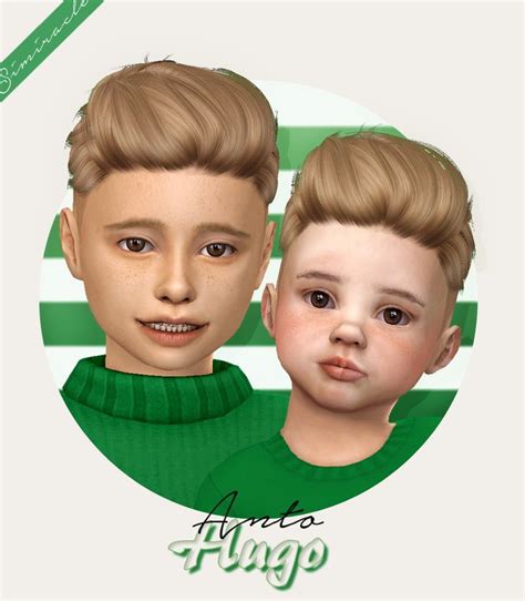 Simiracle Anto`s Hugo Hair Retextured Sims 4 Hairs In 2021 Toddler