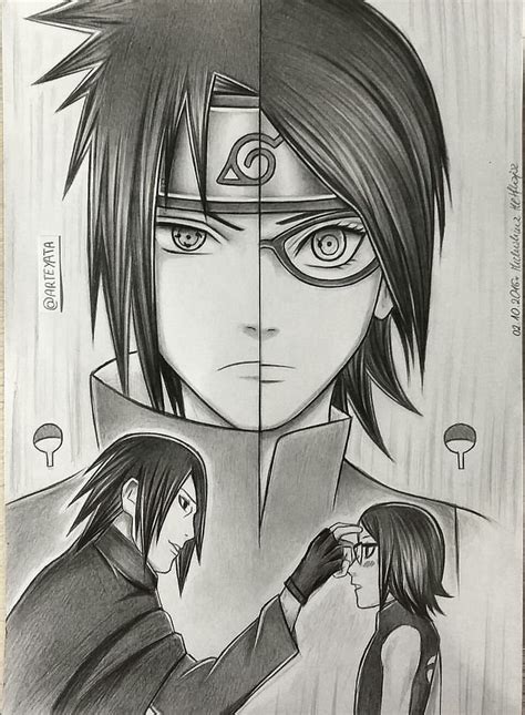 Half Naruto Half Sasuke Drawings 47 Photos Drawings For Sketching