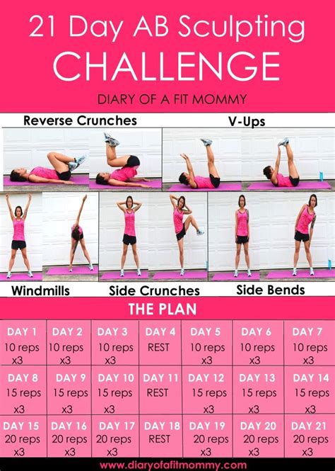 Diary Of A Fit Mommy Sculpt And Shred Your Abs With This 3 Week Challenge Mommy Workout