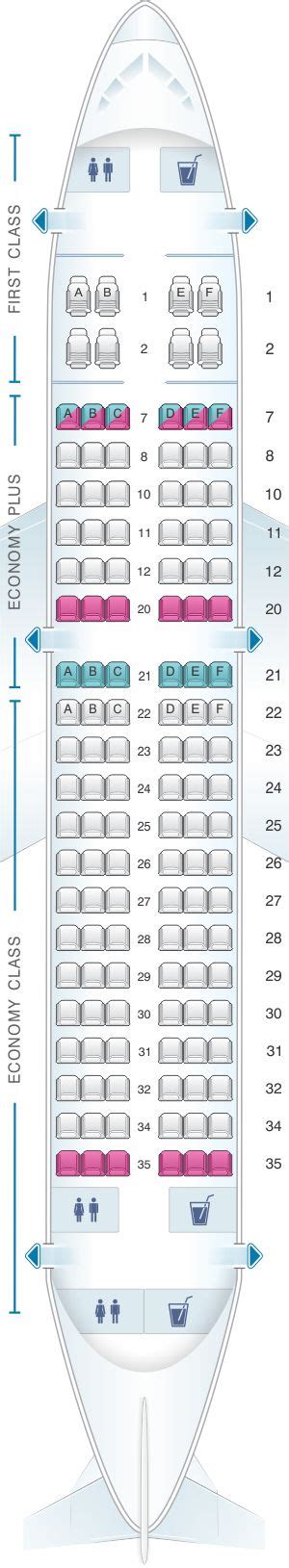 Seat Map United Airlines Airbus A319 Version 1 Azerbaijan Airlines
