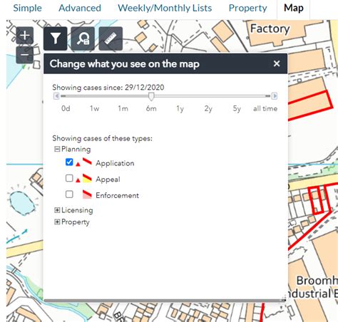 Map Search Guidance For Viewing And Commenting On Planning