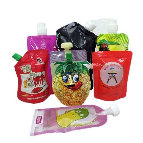 Wholesale Custom Printed Ziplock Clear Drink Reusable Food Spout Pouch