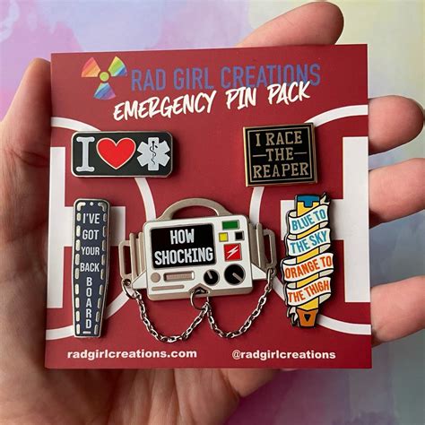 Emergency Pin Pack Rad Girl Creations Medical Enamel Pin