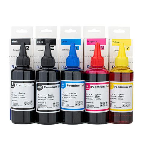 Universal Dye Refill Ink Combo For Canon Printer Cartridges Bkpbkcm