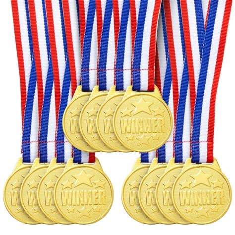 12 Pack Gold Winning Metal Awards Medal For Contests 15 Diameter