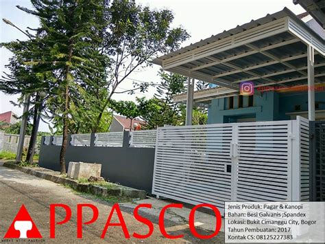 Namun, masalah warna selalu kembali ke selera sang pemilik rumah. Pagar dan Kanopi Minimalis Atap Spandek Warna Putih di ...