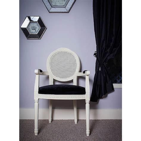 There is nothing more to get. Antique French Style Ivory Black Round Back Armchair | HD365
