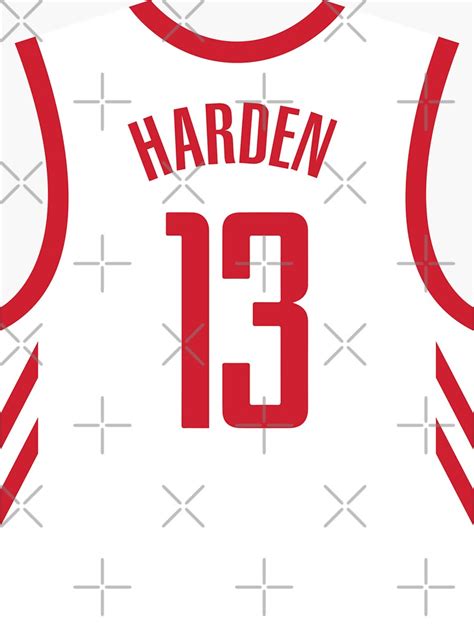 James Harden White Rockets Jersey Sticker For Sale By Zachchristensen Redbubble