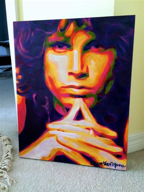 Art Original Pop Art Painting Of The Doors Musician Jim Morrison