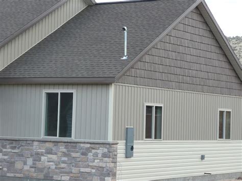 Porch walls and entryways are also made attractive with vertical vinyl siding. vinyl shake siding on gable, vertical siding, brick or ...