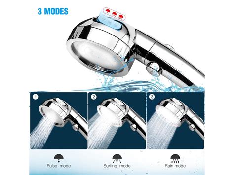 High Pressure Handheld Shower Head Bathroom High Tension Turbo