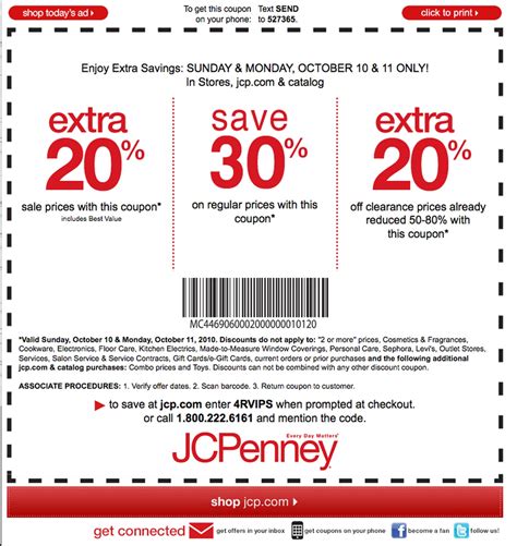 Additional 20% off 80% off JCPenney Clearance With This Printable ...