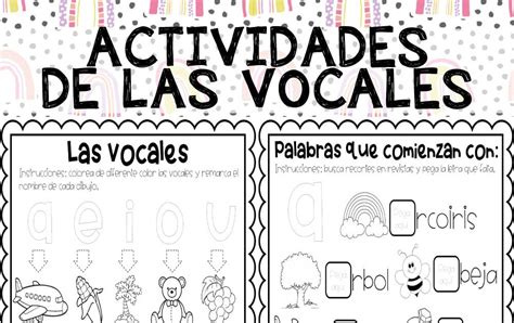 Cuadernillo De Actividades Para Aprender Las Vocales Materiales Educativos Para Maestras