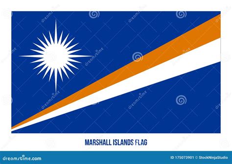 marshall islands flag vector illustration on white background marshall islands national flag