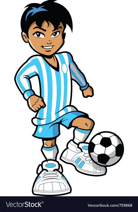 Cartoon Soccer Football Player Royalty Free Vector Image