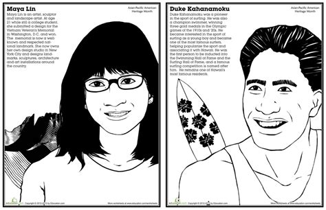 EVAN HAYDEN // Asian-Pacific American History Month coloring pages