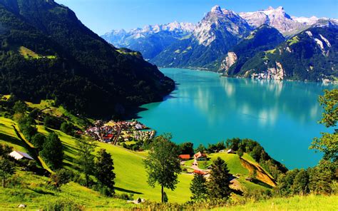 Switzerland 4k Swiss Alps Mountain Lake Summer