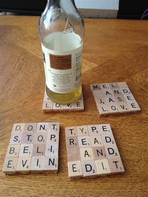 Diy Scrabble Tile Coasters Weddingbee