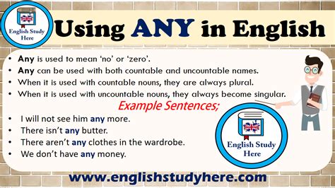 Using Any In English English Study Here