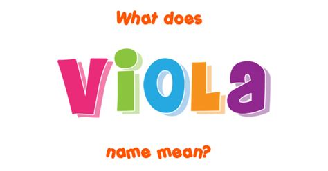 Viola Name Meaning Of Viola