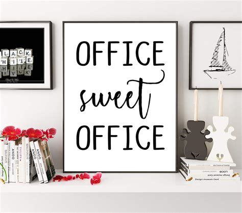 Office Sweet Office Typography Print Office Decor Office