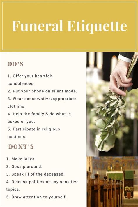 Dos And Donts Funeral Etiquette Funeral Planning