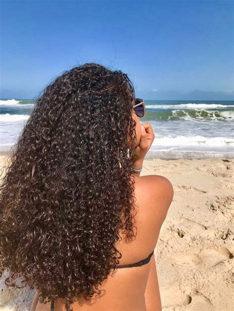 Foto Tumblr Na Praia Meninas Com Cabelo Encaracolado Cachos Longos Cabelo