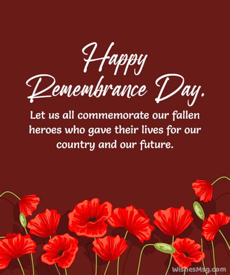 50 Happy Remembrance Day Messages And Quotes Best Quotationswishes