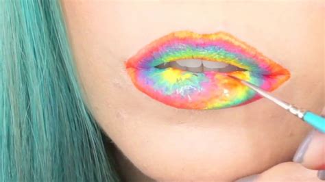 Hippie Lippie Tie Dye Lip Art Youtube