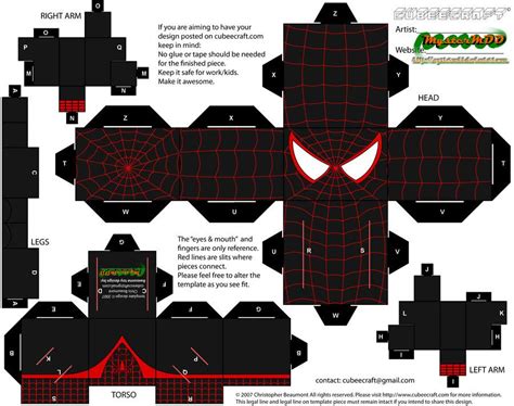 Ultimate Spider Man Miles Morales Cubeecraft Paper Heros