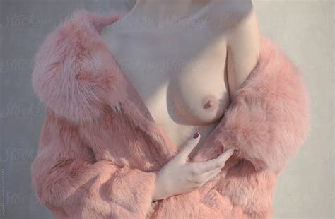 Naked Breast In A Pink Fur Coat Closeup By Stocksy Contributor Sonja