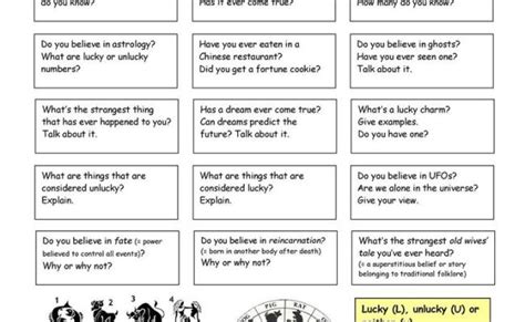 Friday 13th And Other Superstitions Esl Worksheet By Servyoutube