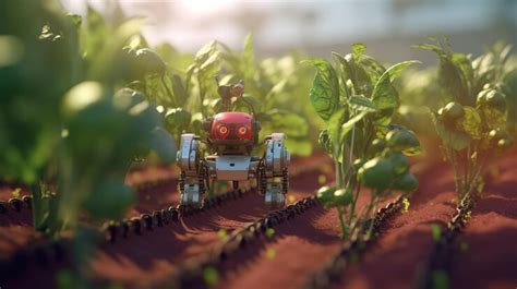 Premium Photo Smart Robotic Farmers Concept Robot Farmers Futuristic