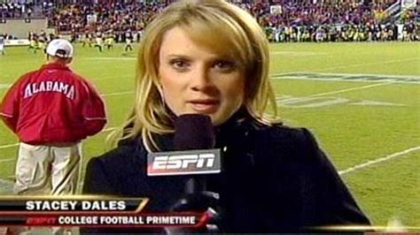 Stacey Dales Out At Espn Turns In Long Pantsuits And Microphone