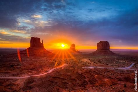 Sunrise On Monument Valley Az Southwest Desert Southwest Style Black