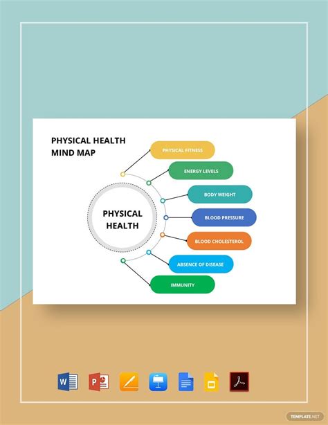 Physical Health Mind Map Template In Powerpoint Apple Keynote Word