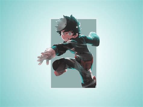 Desktop Wallpaper Angry Izuku Midoriya Anime Boy Minimal Hd Image