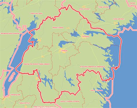 Till salu i östergötlands län. Östergötlands län - Karta - Val 2014
