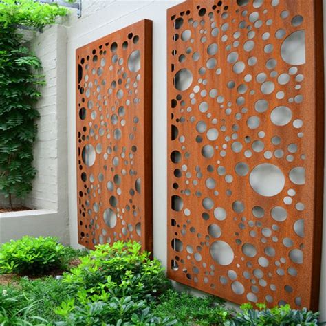 Laser Cut Decorative Outdoor Garden Privacy Art Metal Screens Panels