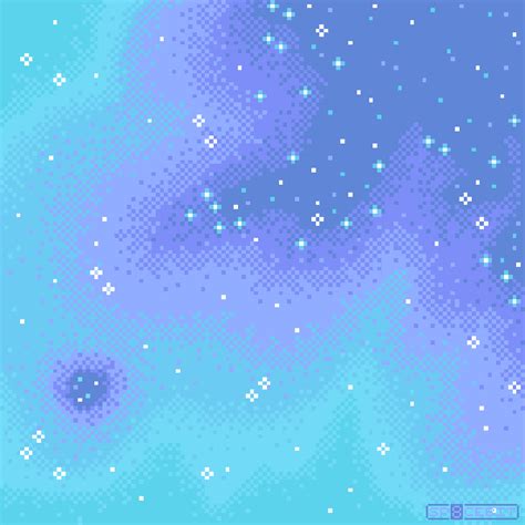 Sp8cebit — Twilight Nebula Galaxy Inspired Pixel Art By