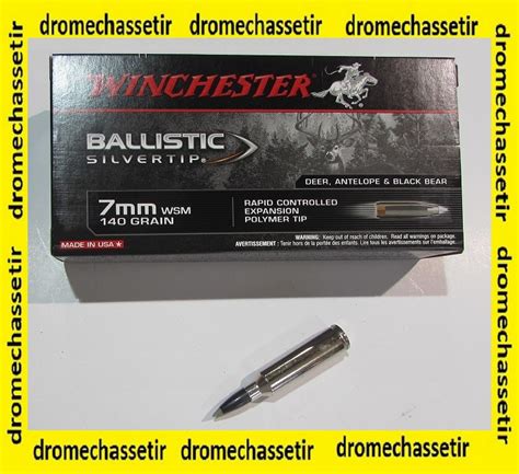 1 Boite De 20 Cartouches 7mm Wsm Winchester Ballistics Silvertip 140