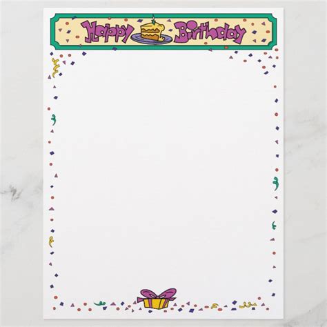 Happy Birthday Letterhead | Zazzle.com