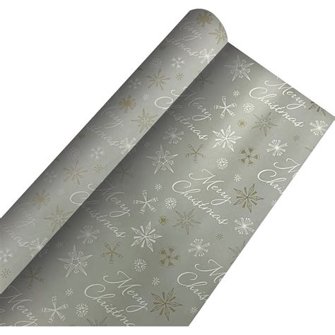 Christmas Wrapping Paper Silver 12m Each Woolworths