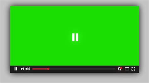Video Player Play Button Clicked By Mouse Cursor Animation Green Screen